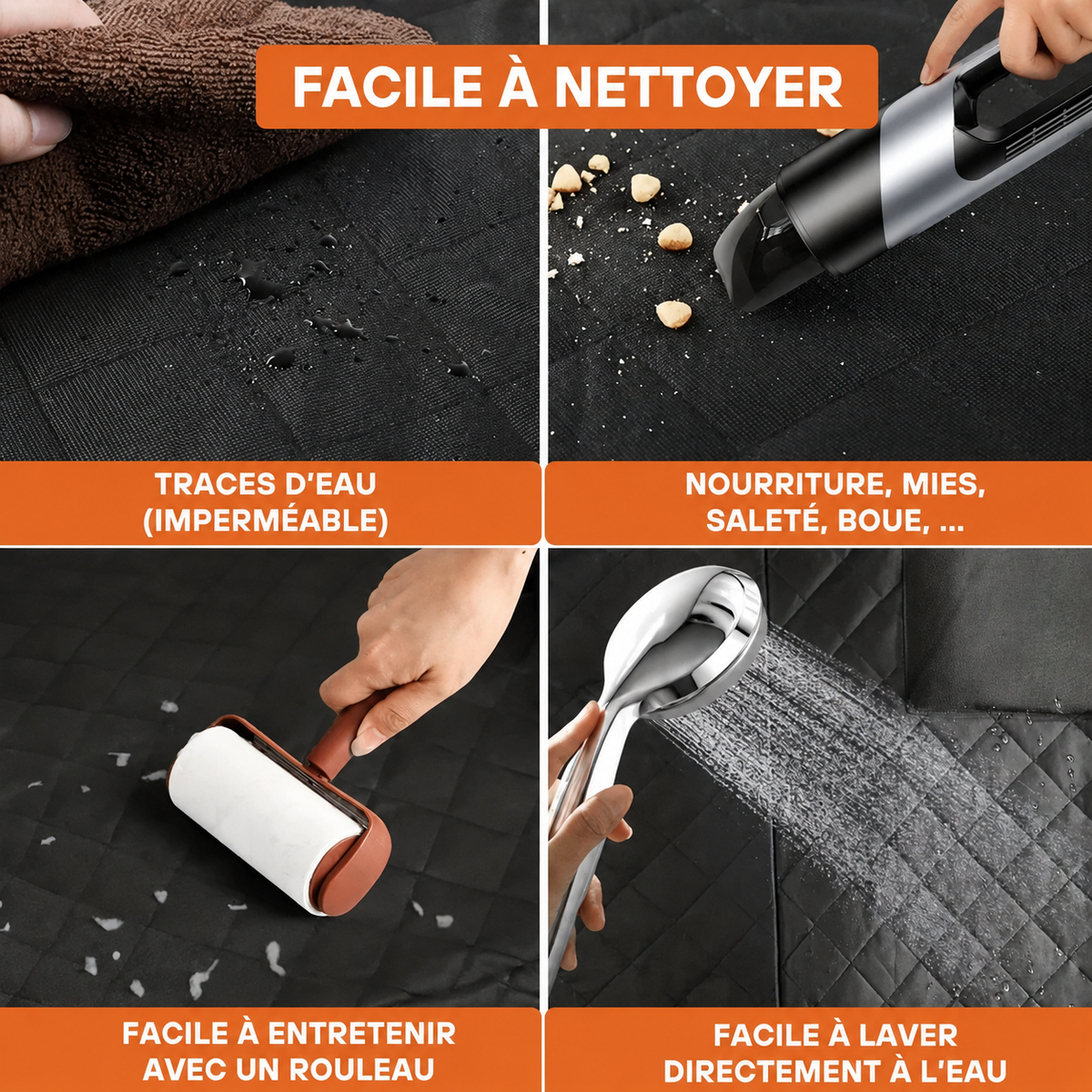 Housse Woufy Drive Pro™ -  Protection intégrale rigide de banquette pour chien