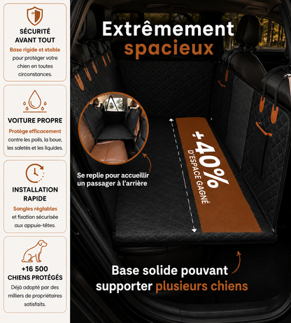 Housse Woufy Drive Pro™ -  Protection intégrale rigide de banquette pour chien
