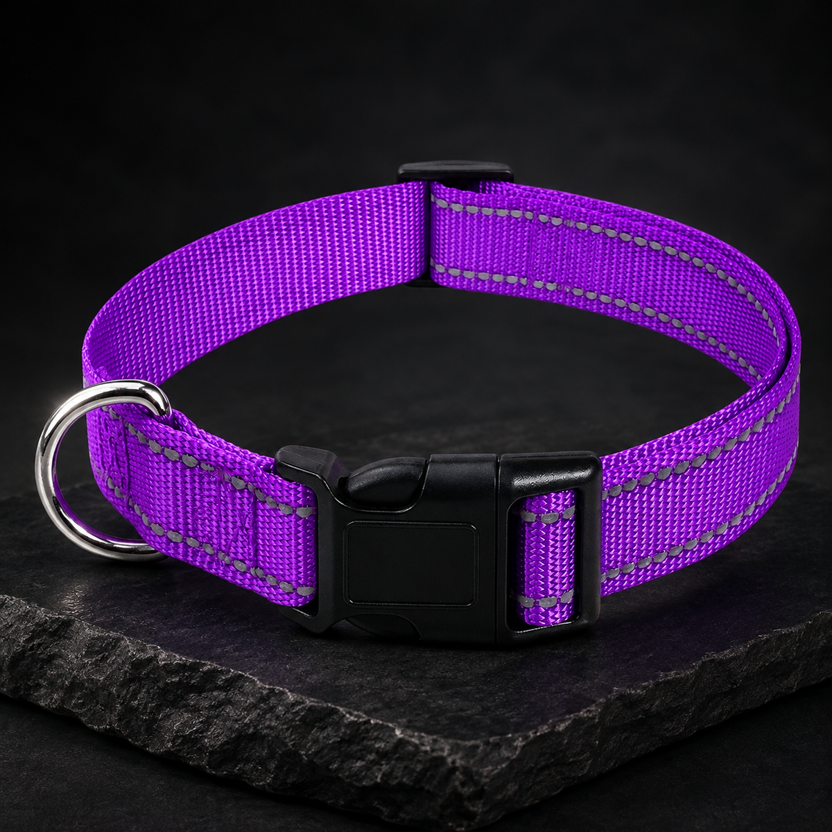 Collier réfléchissant réglable pour chien