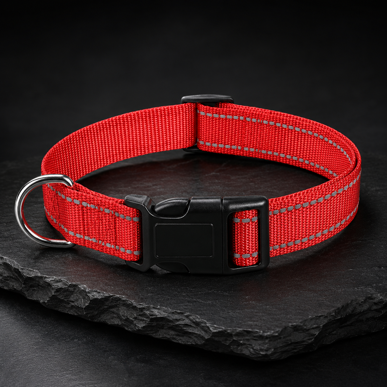 Collier réfléchissant réglable pour chien